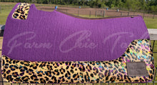 Load image into Gallery viewer, PURPLE SADDLE PADS - DESIGNER LEATHER