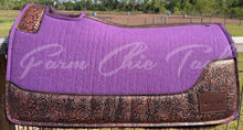 Load image into Gallery viewer, PURPLE SADDLE PADS - DESIGNER LEATHER